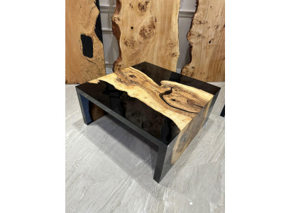 Table basse en résine époxy Table basse en bois massif Table bois Table d'appoint Table en résine époxy