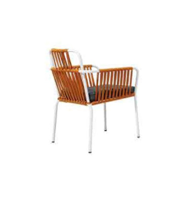 Meubles de salle à manger modernes Terrasses 4x Chaises Meubles en acier inoxydable