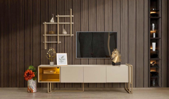 Meuble TV Armoire Buffet Commode Armoire latérale avec étagère