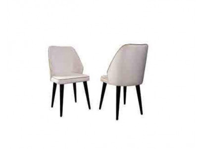 Chaise rembourrée blanche de luxe pour salle à manger, siège individuel, pieds en bois, mobilier de designer
