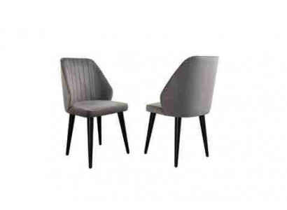 Chaise de salle à manger grise De luxe Fauteuil Single Seater Textile Meubles Modèle de concepteur nouveau