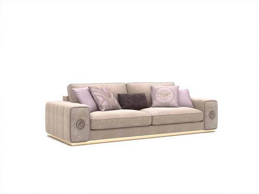 Sofa trois places beige Canapé Salon Mobilier rembourré Ameublement neuf Meubles
