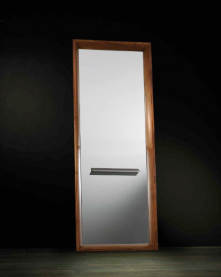 Miroir avec salon Miroir Salon nouveau cadre couleur marron Bois