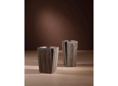 Poterie de fleur décoration intérieure salon imitation chêne moka tacheté nouvel