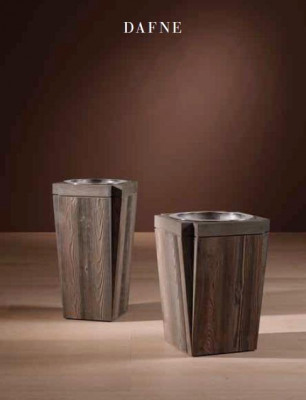 Poterie de fleur décoration intérieure salon imitation chêne moka tacheté nouvel