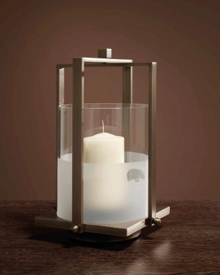 Lanterne bougeoir lanterne verre laiton nouvelle couleur marron