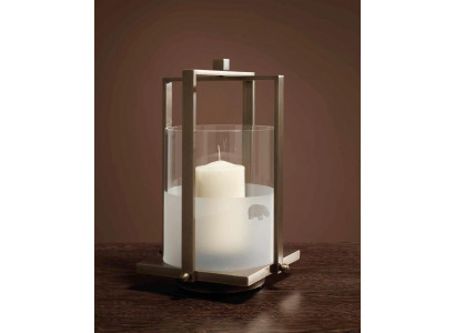 Lanterne bougeoir lanterne verre laiton nouvelle couleur marron
