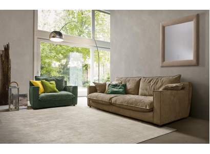 Ensemble de canapés 3+1 places Ensemble de suite de luxe Canapé Fauteuil en cuir Salon