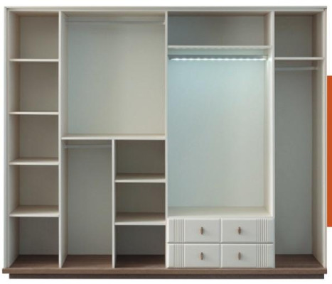 Grand Armoire Blanche Élégante Chambre en Bois Armoires de Luxe