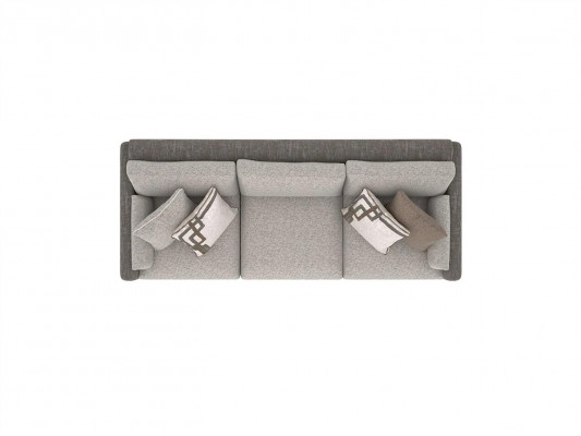 Salon de luxe Gris Trois places Canapé Ameublement Design textile moderne
