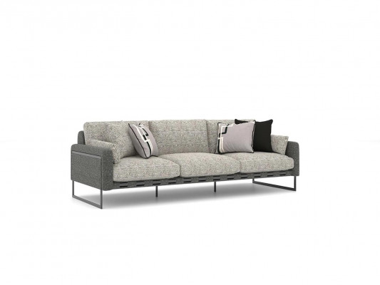 Nouveau canapé trois places moderne en tissu gris canapé mobilier rembourré salon canapés