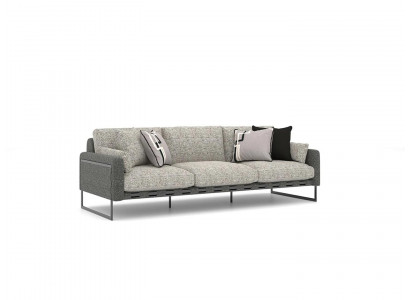 Nouveau canapé trois places moderne en tissu gris canapé mobilier rembourré salon canapés