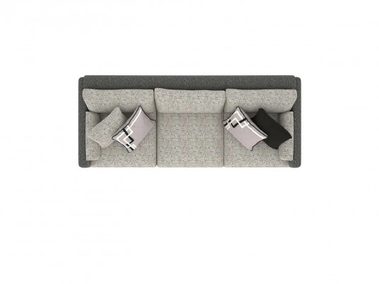 Nouveau canapé trois places moderne en tissu gris canapé mobilier rembourré salon canapés