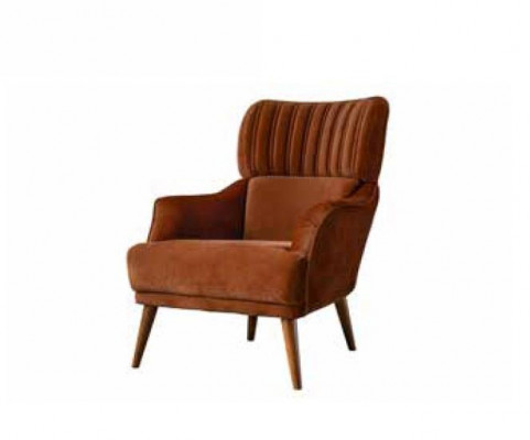 Fauteuil fauteuil simple 1 place fauteuil design housse de siège en tissu de couleur marron.