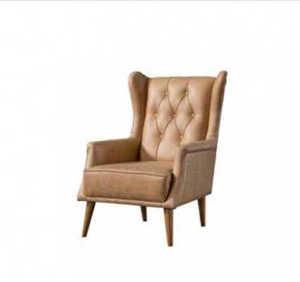 Fauteuil en similicuir Mobilier Classique Fauteuil Chesterfield Couleur Beige Fauteuil confortable