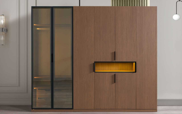 Armoire de haute qualité Mobilier exclusif pour chambre Armoires LED
