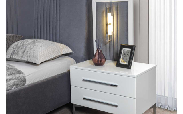 Tables de chevet en bois blanc Designer exclusif r Table de chevet Mobilier de chambre