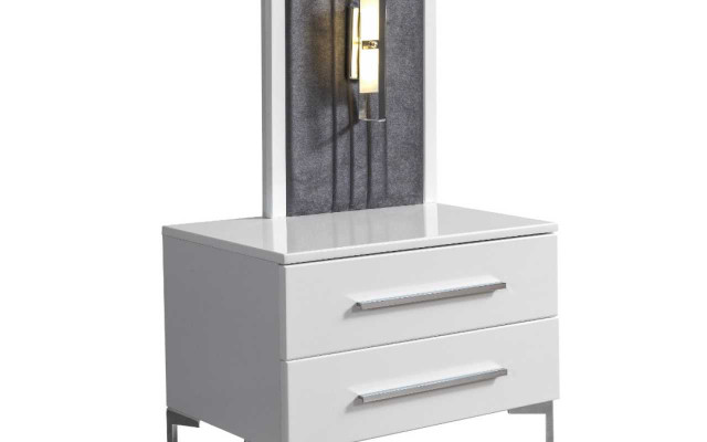 Tables de chevet en bois blanc Designer exclusif r Table de chevet Mobilier de chambre