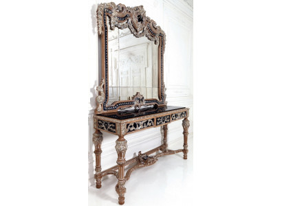 Miroir mural style maison de campagne console coiffeuse avec miroir table console marron