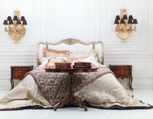 Lit double Chesterfield classique lit lit mobilier de luxe italien ameublement