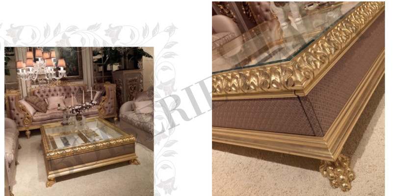Table basse Design Mobilier Style Baroque Bois Table italienne Tables Tables Tables à café