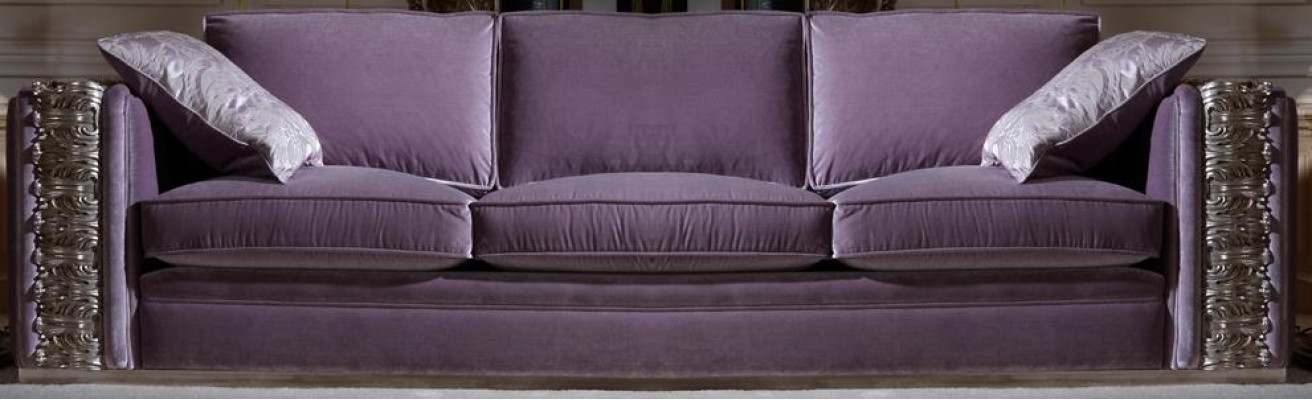 Canapé classique Big xxl Canapé Sofas Salon Textile Quatre Places Italien