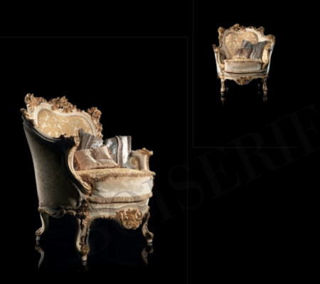 Fauteuil Bibliothèque Fauteuil de lecture Fauteuil à oreilles Canapé Tapisserie Meubles Italiens de Luxe