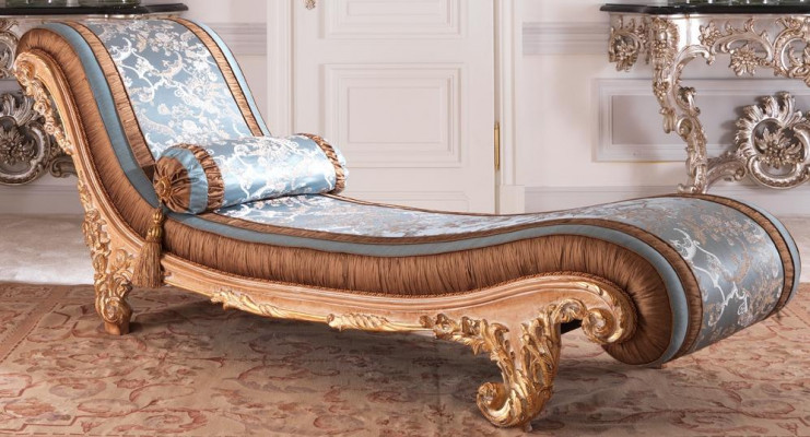 Art Déco marron Confort Luxe Fautiuls de Relaxation Longue Chaise Meubles Italiens.