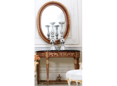 Meubles en bois italien Ensemble de 2 pièces Style de meubles Baroque Console avec miroir neuf