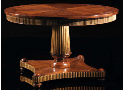 Table de salle à manger ronde Table en bois massif Tables de salle à manger Meubles de salle à manger Classique Tables à manger Bois