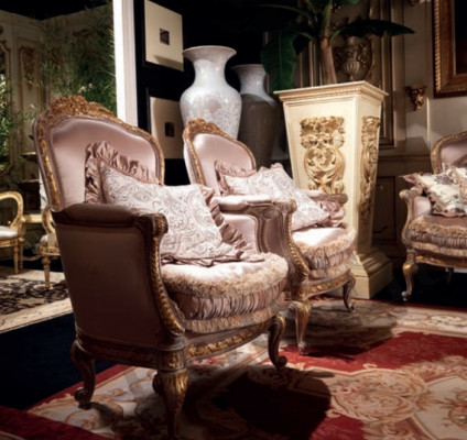 Fauteuil Inclinable Fauteuil de Lecture Fauteuil à oreilles Canapé de Luxe Tapisserie Meubles Italiens