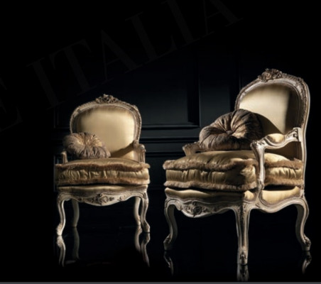 Fauteuil Bibliothèque Fauteuil de lecture Fauteuil à oreilles Canapé Tapisserie Meubles italiens de luxe