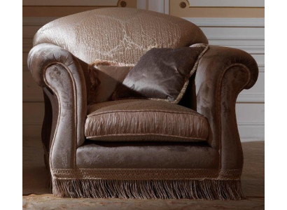 Fauteuil rembourré de luxe en bois massif trône fauteuil italien style maison de campagne à un seul siège