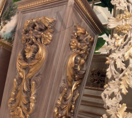 Vases Stand de fleurs Support de vase Bois massif Baroque Rococo Design italien