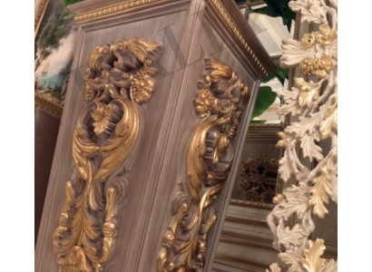 Vases Stand de fleurs Support de vase Bois massif Baroque Rococo Design italien
