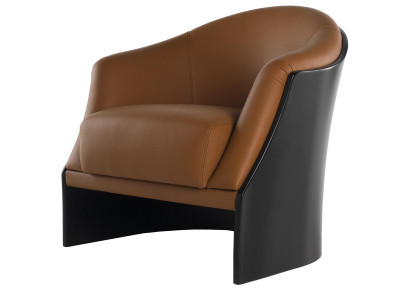 Fauteuil Salon Chaise Bois Salle à manger Fauteuils Siège unique Cuir Italie neuf