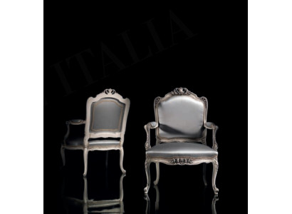 Fauteuil classique à accoudoirs Baroque Rococo Fauteuil italien en bois à une place nouveau