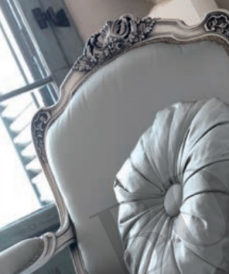 Fauteuil classique à accoudoirs Baroque Rococo Fauteuil italien en bois à une place nouveau