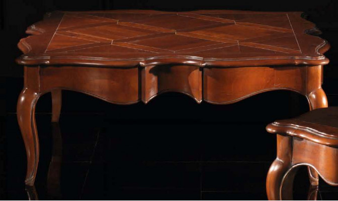 Table d'appoint xxl en bois massif Table 112x112 cm Mobilier Italien Mobilier Tables