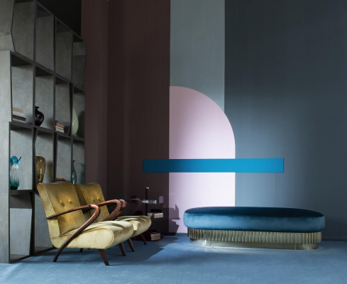 Fauteuil Salon Canapé Sofa Siège unique Tapisserie Meubles italiens Velours Design