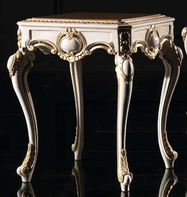 Table baroque Table d'appoint Table en bois Meuble italien Tables d'appoint Rococo