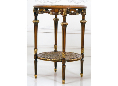 Table d'appoint Baroque Rococo Table basse Table en bois massif Meubles Tables Italie neuf