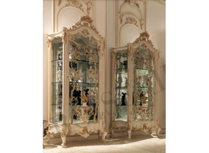 Vitrines Armoire en verre Armoires Étagère en bois Vitrine Design moderne Salon neuf