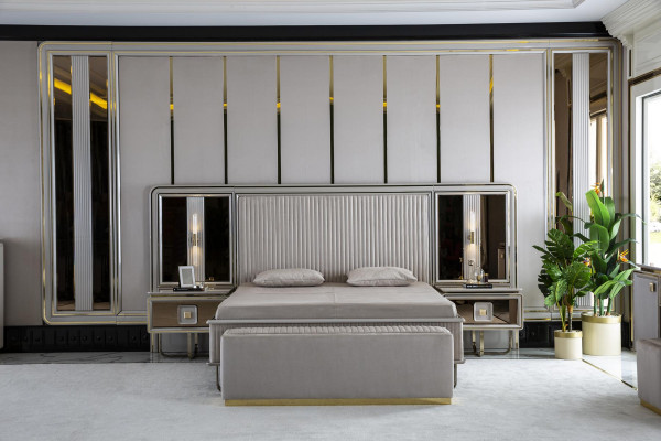Tabouret Blanc Élégant Chambre en Bois Mobilier Design Moderne Magnifique
