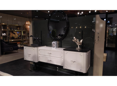 Classique Blanc Commode Design Console Commodes de Luxe Buffet 2 pièces.
