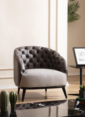 Fauteuil de luxe Chesterfield 1 place Canapé Meubles Salon Club Sofa 1 place