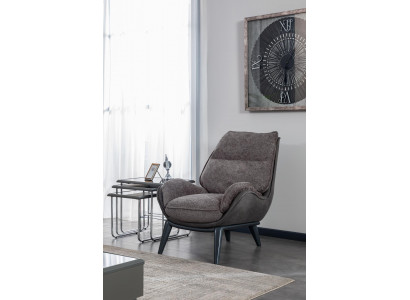 Salle de séjour Fauteuil Design Canapé de luxe Salon Rembourrage neuf moderne gris