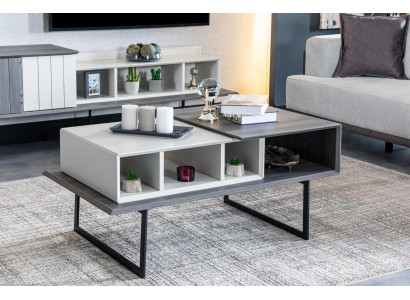 Table basse salon Bois Design Mobilier de luxe gris Style Moderne