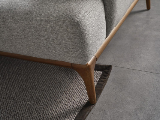 Canapé d'angle en forme de L Canapé Salon Rembourrage Design neuf gris Moderne