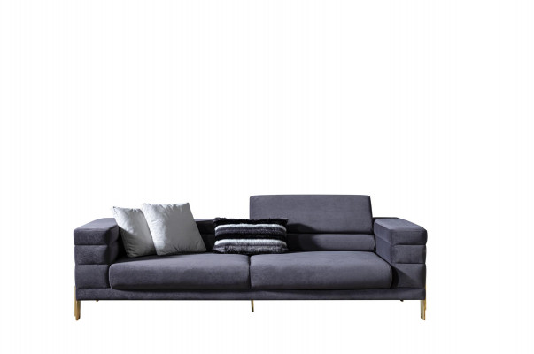 Ensemble de canapé 3+1 places Design Tissu moderne Bleu